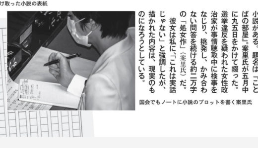 河井案里の小説は『ことばの部屋』｜実話に近い私小説！発売日は？