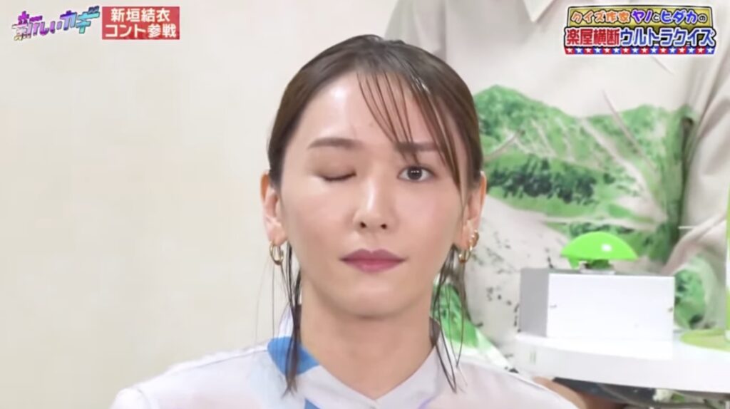 新しいカギに出演したときの新垣結衣が片目を綺麗に閉じる画像